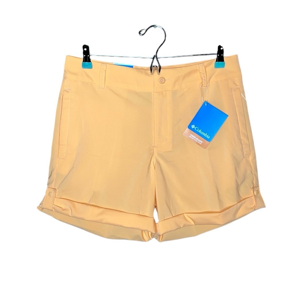 NWT Columbia Women Shorts Size 8 Orange Active Fit Cuffed‎ Silver Ridge Utility
